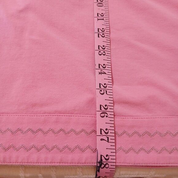 Land's End Tunic Womens Plus Size 2X Pink Split Neck Tunic Top Long Sleeve - Picture 7 of 8